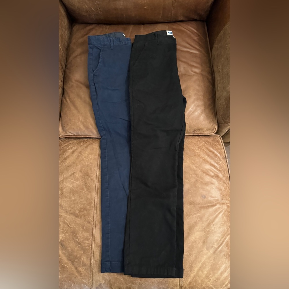Old Navy Boys Built in Flex Skinny Pants Size 14 Bundle Navy and Black.
